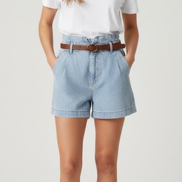 Zara Pants - Zara High Rise Paper Bag Mom Shorts 6